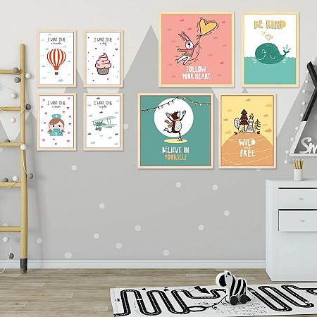 Bubola and naibo Set 8 paintings - Baby in Carina Coppari