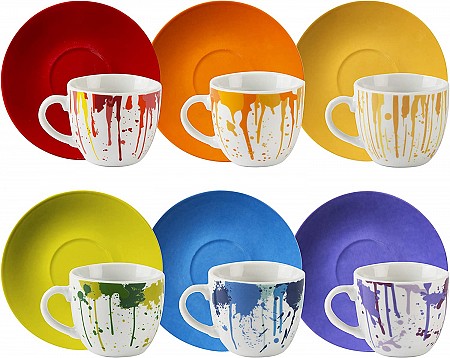 Excelsa Set 6 Dripping Coffee Cup avec soucoupe code 64013 Excelsa