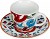 Acquista online Coffee cups with saucers, Lisbon series, 6 pieces set, multicolored code 62715 Excelsa