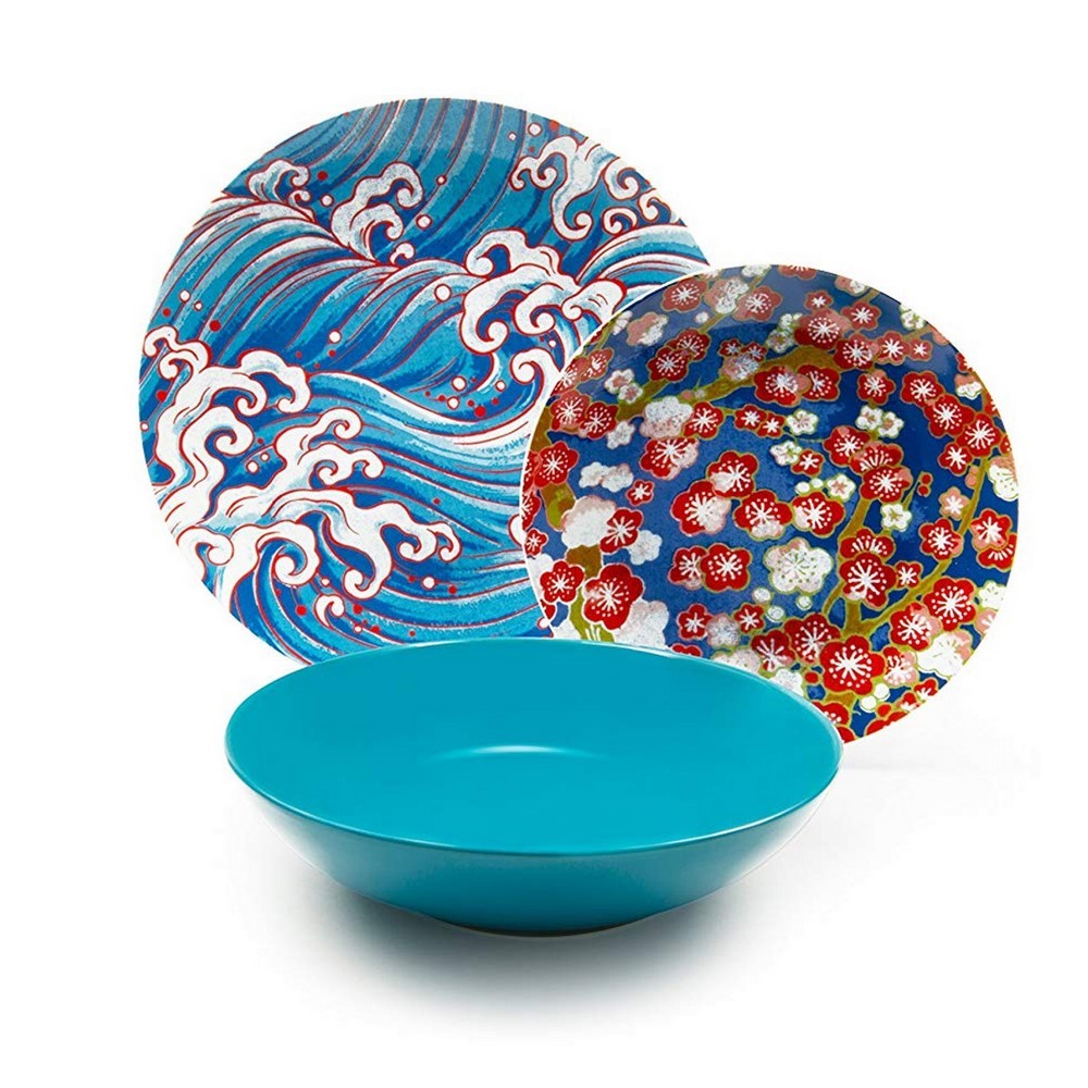 Kimono Table Service, Porcelain, Multicolored, 18 Units